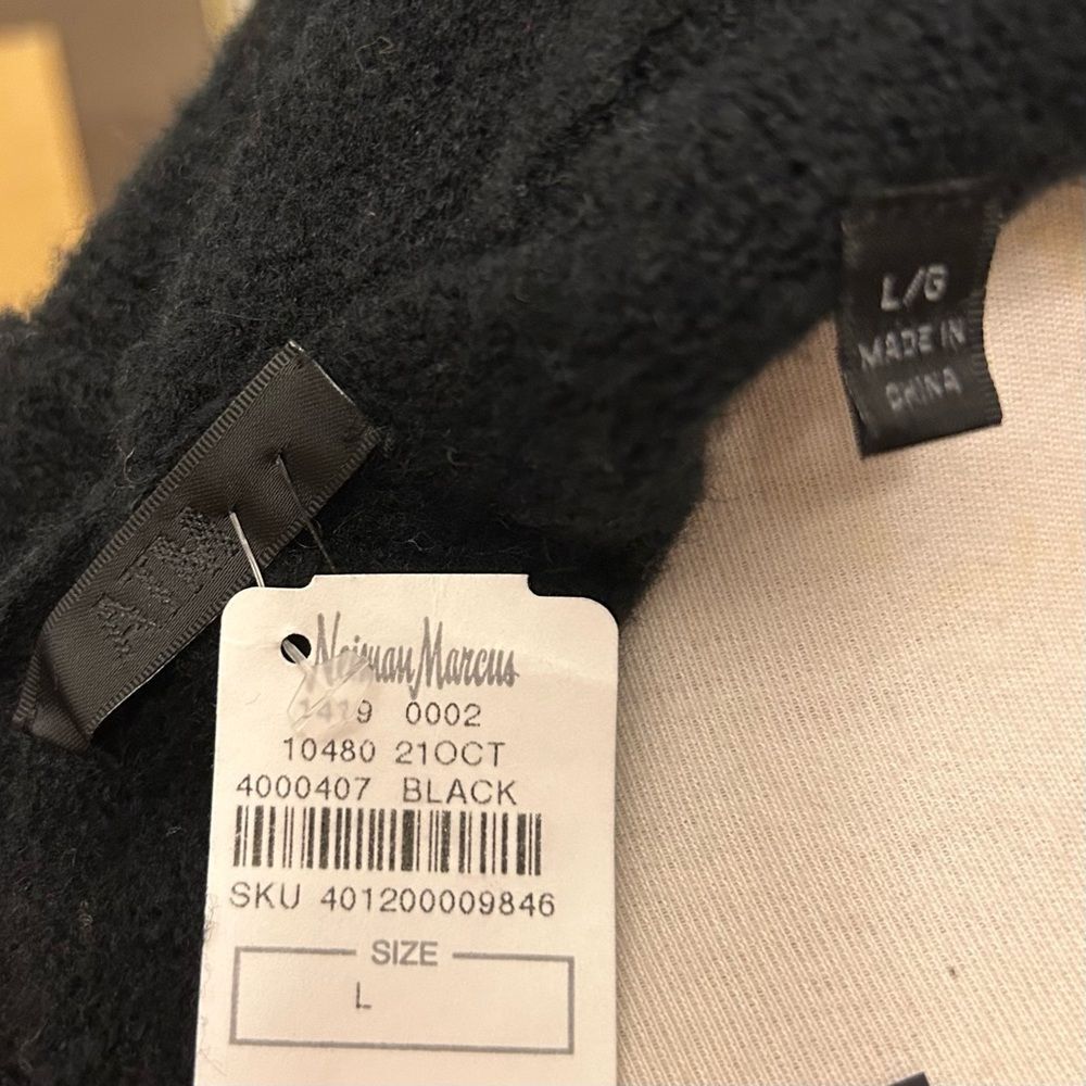 ATM Anthony Thomas Mellilo Black Long open Chunky cardigan pockets L Minimalist - Picture 9 of 13